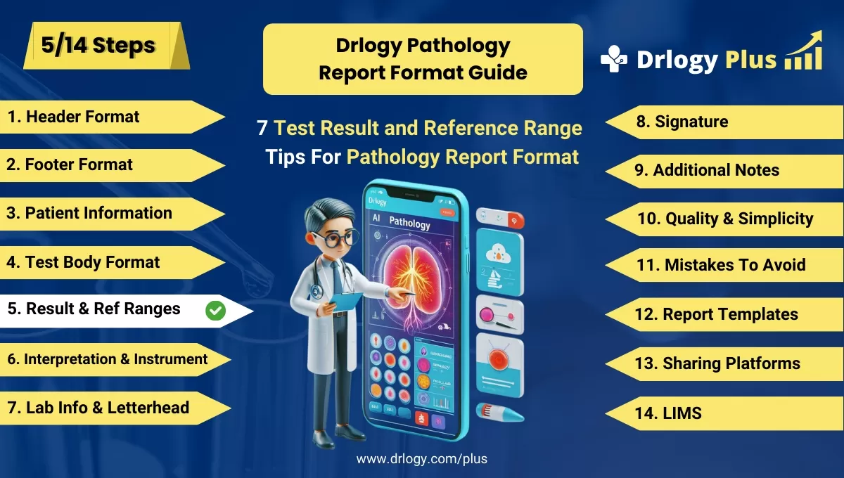 7 Test Result and Reference Range Tips For Pathology Report Format