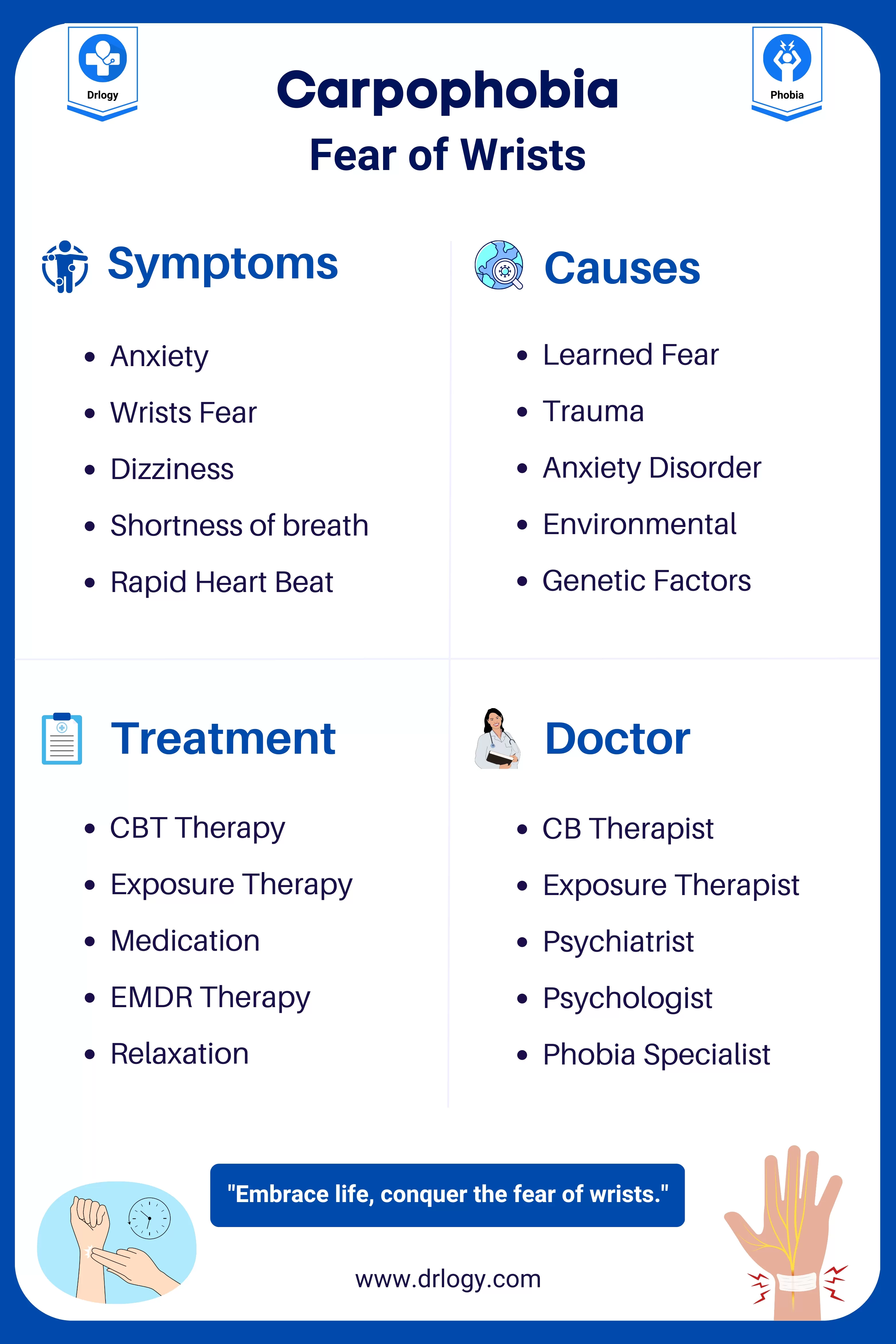 Carpophobia (Fear of Wrists): Causes, Symptoms and Treatment - Drlogy