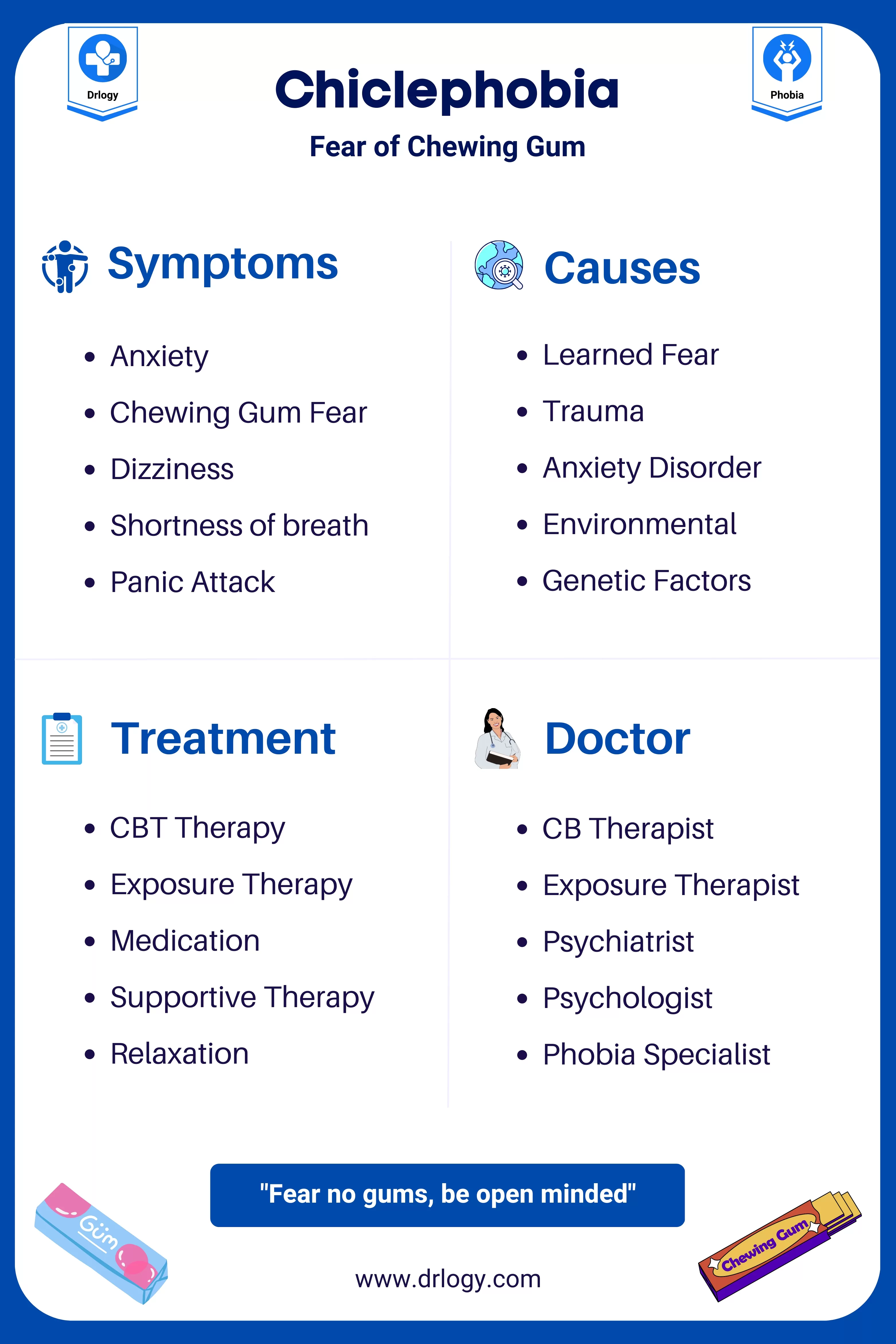 Chiclephobia (Fear of Chewing Gum): Causes, Symptoms & Treatment - Drlogy