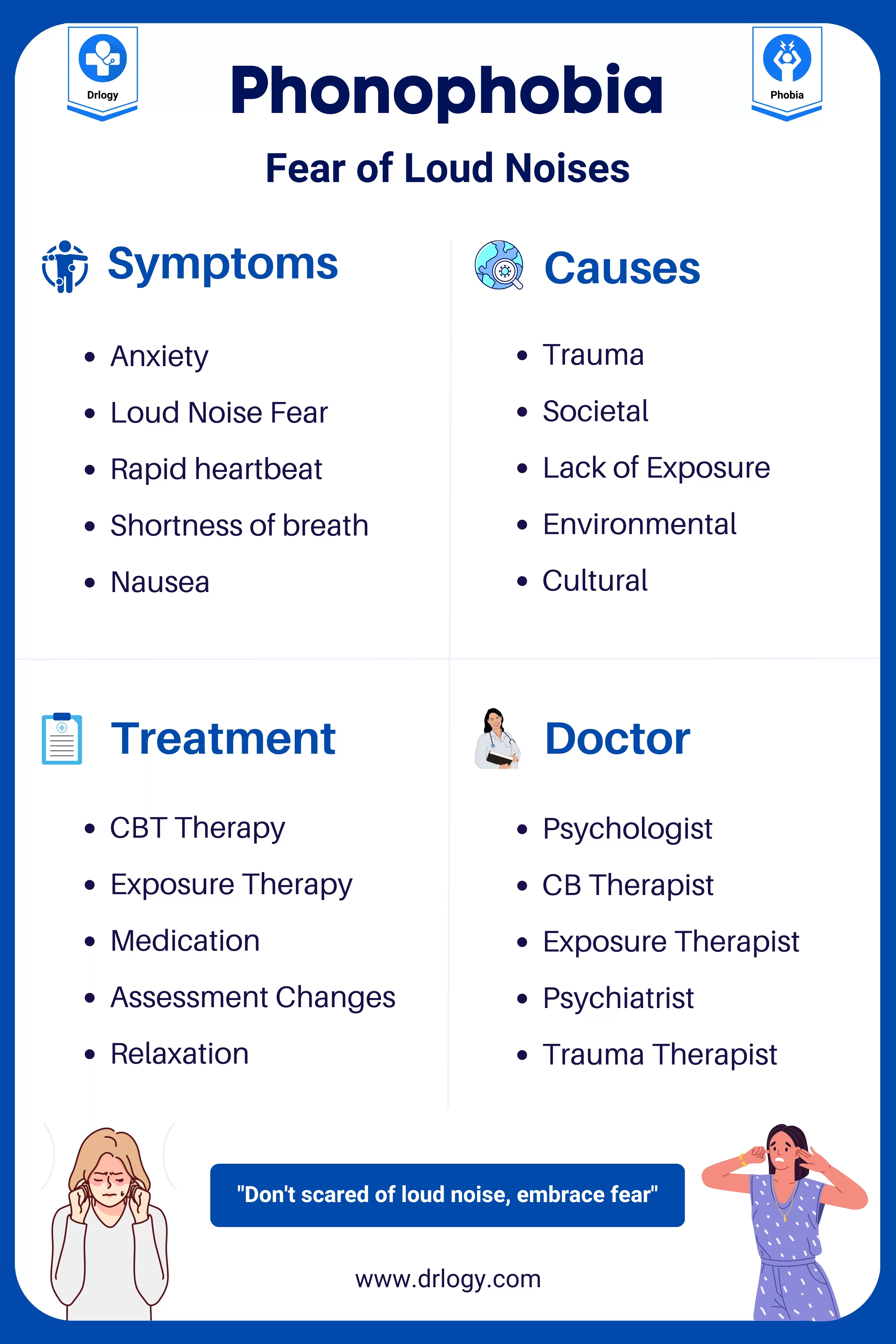 Phonophobia (Fear of Loud Noises): Causes, Symptoms & Treatment - Drlogy