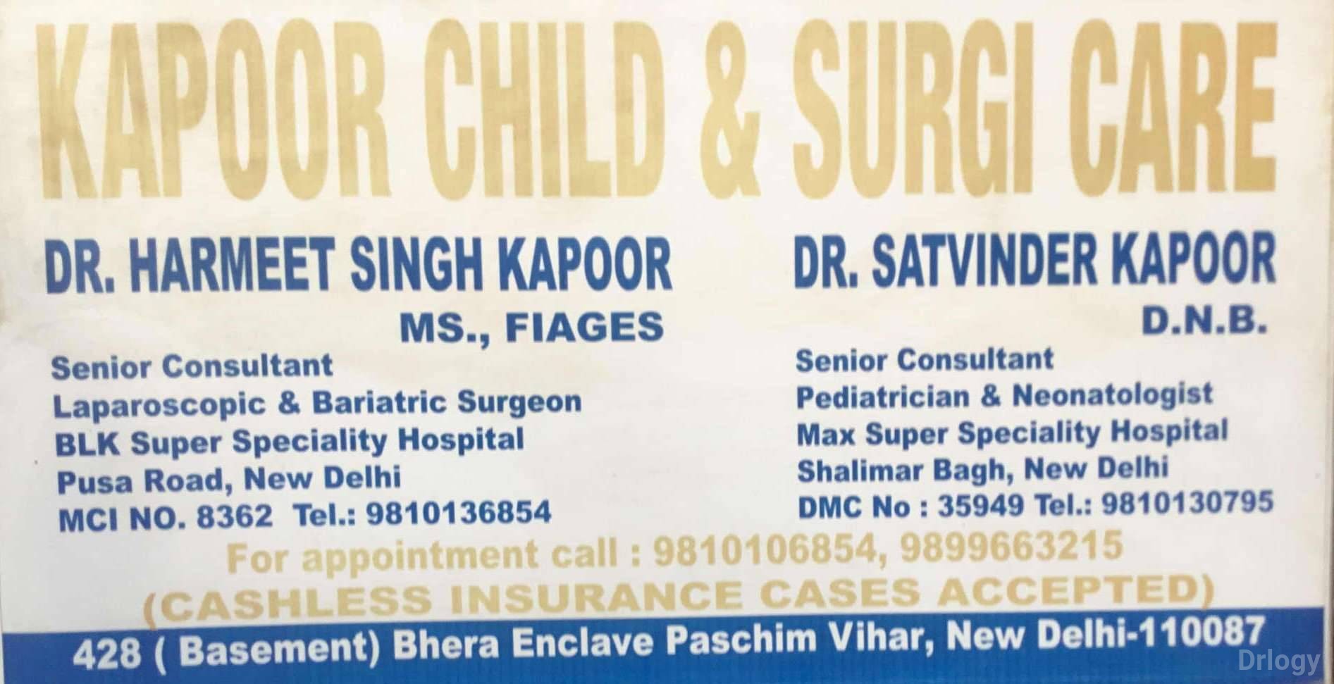 Kapoor Child & Surgi Care Images/Photos, Paschim Vihar, New Delhi