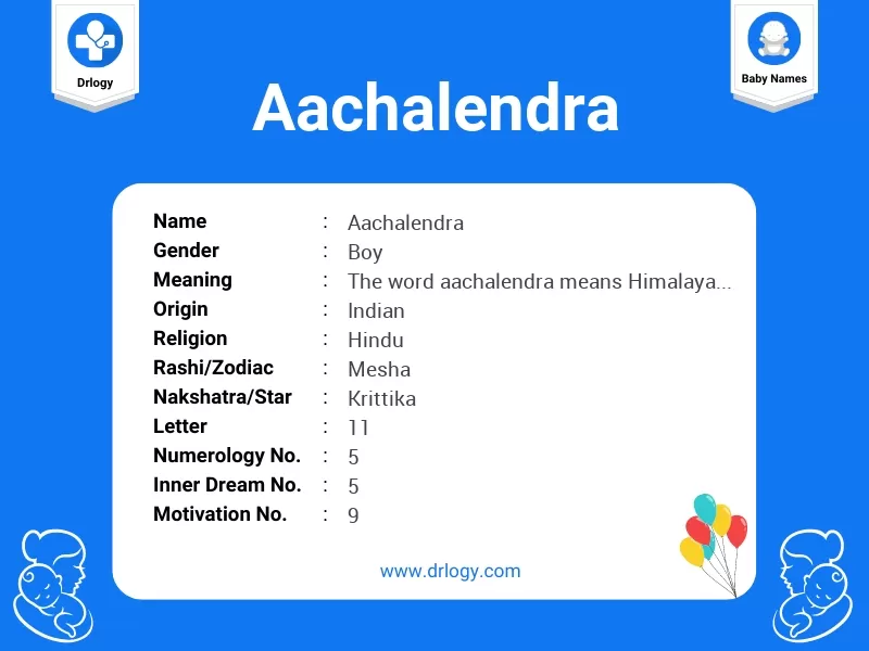 Aachalendra Name Meaning