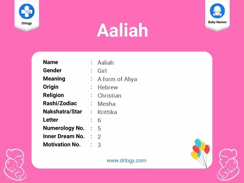 Aaliah Name Meaning