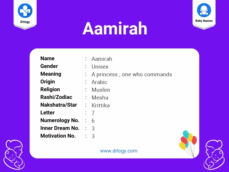 Aamirah Name Meaning