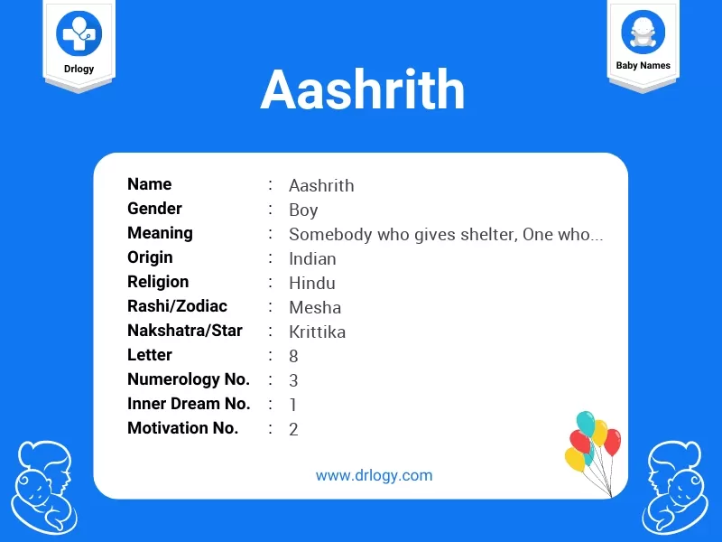 Aashrith Name Meaning