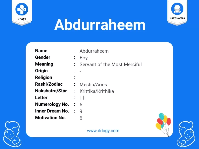 Abdurraheem Name Meaning