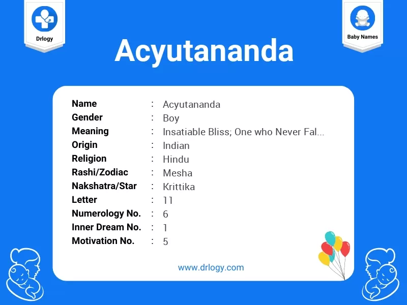 Acyutananda Name Meaning