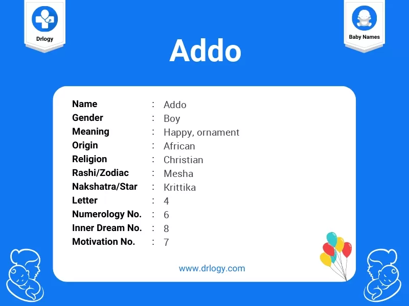 Addo Name Meaning