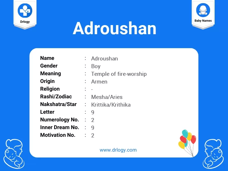 Adroushan Name Meaning