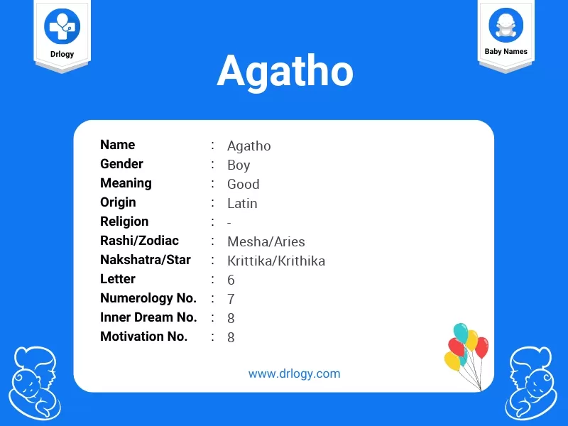Agatho Name Meaning