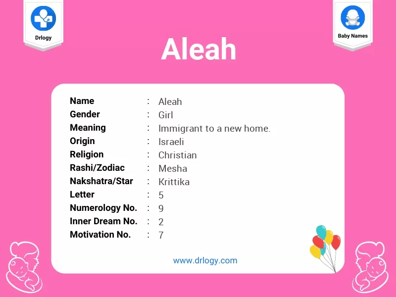 Aleah Name Meaning