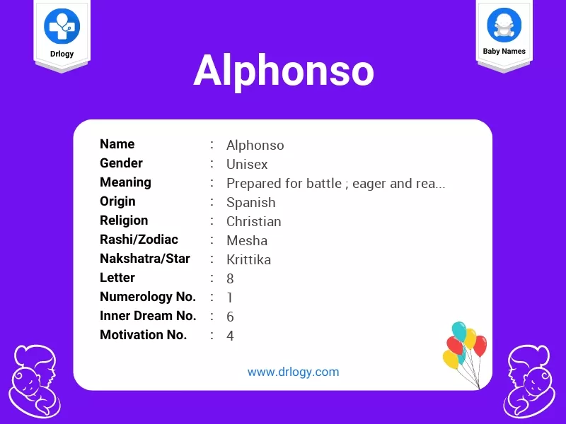 Alphonso Name Meaning