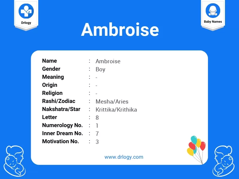 Ambroise Name Meaning