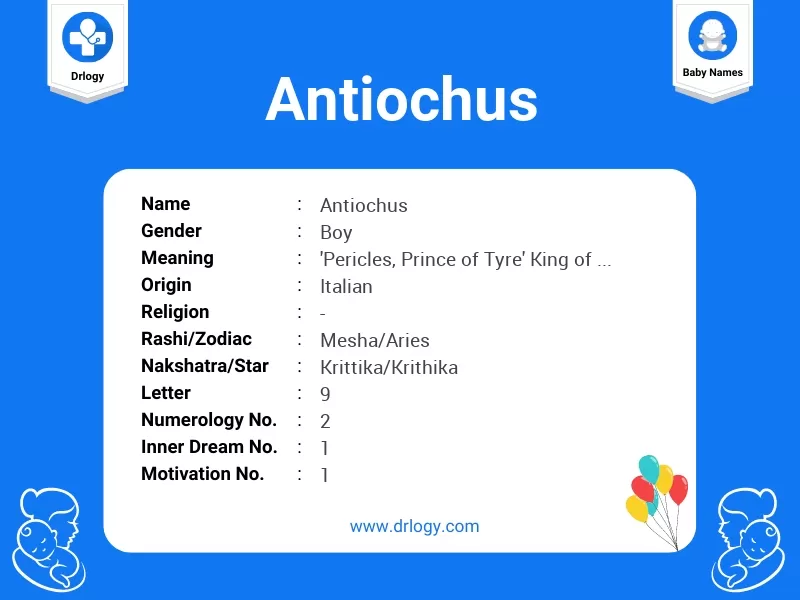 Antiochus Name Meaning