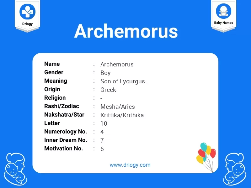 Archemorus Name Meaning