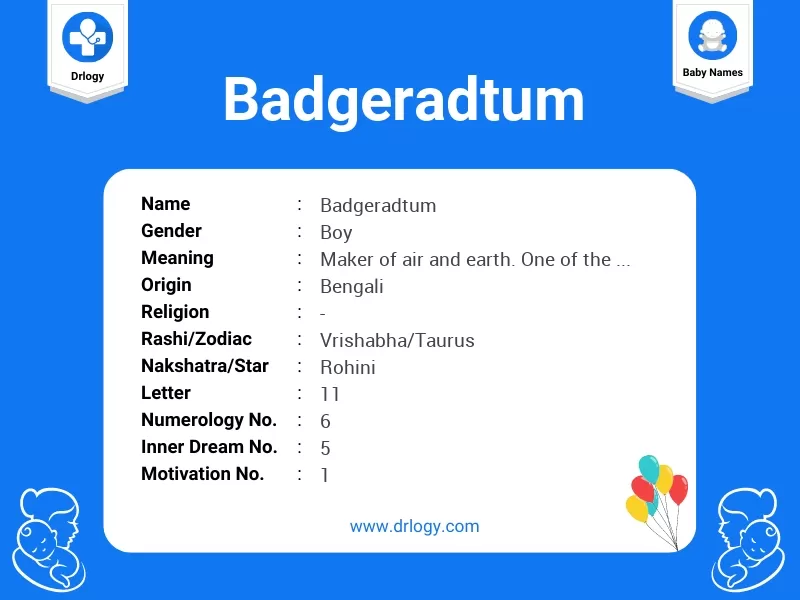 Badgeradtum Name Meaning