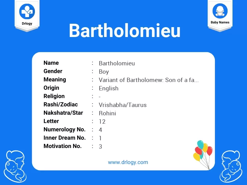 Bartholomieu Name Meaning