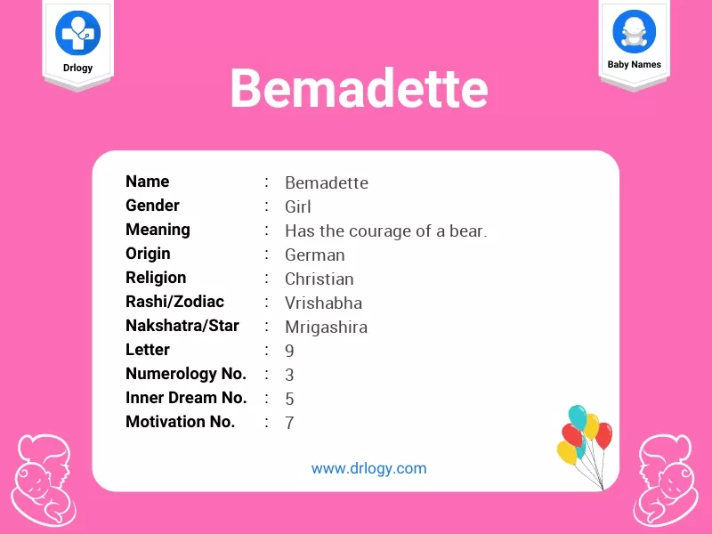 Bemadette Name Meaning