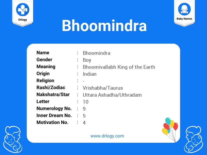 Bhoomindra Name Meaning