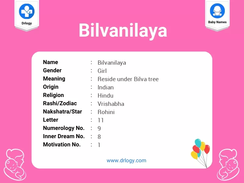 Bilvanilaya Name Meaning