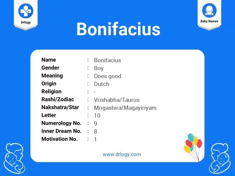 Bonifacius Name Meaning