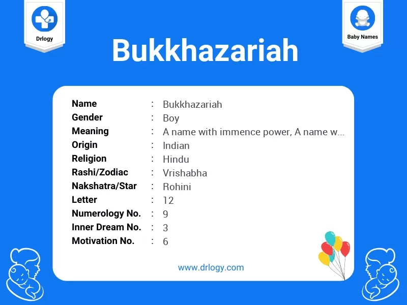 Bukkhazariah Name Meaning