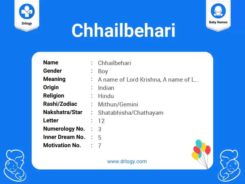 Chhailbehari Name Meaning