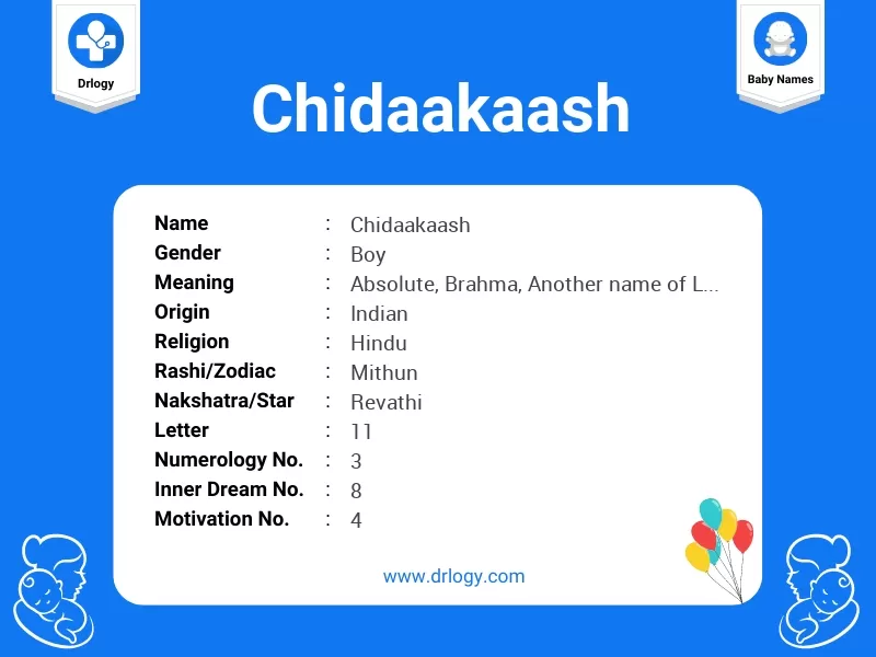 Chidaakaash Name Meaning