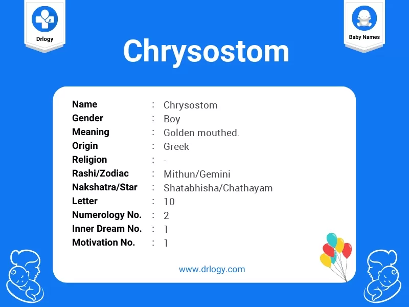 Chrysostom Name Meaning
