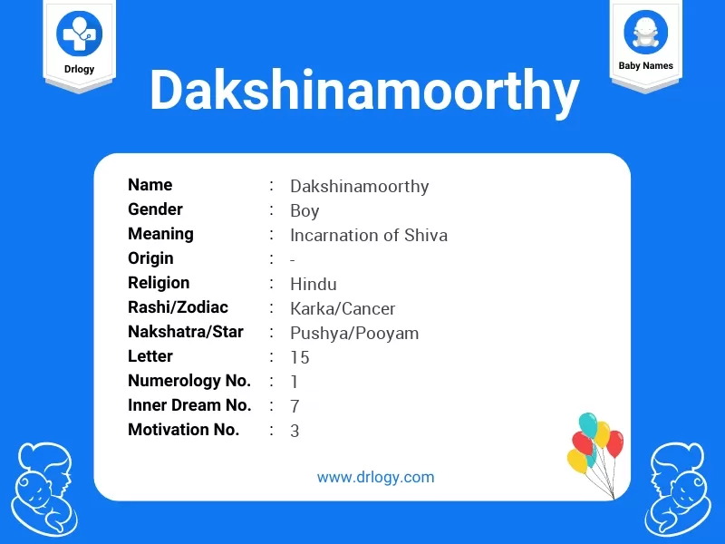 Dakshinamoorthy Name Meaning