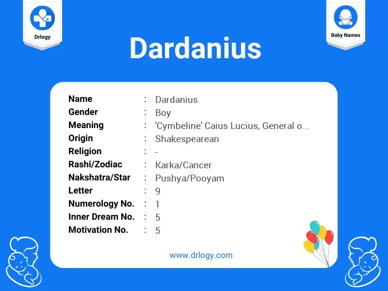 Dardanius Name Meaning