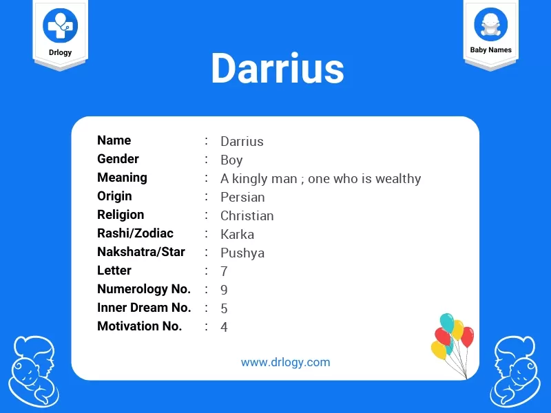 Darrius Name Meaning