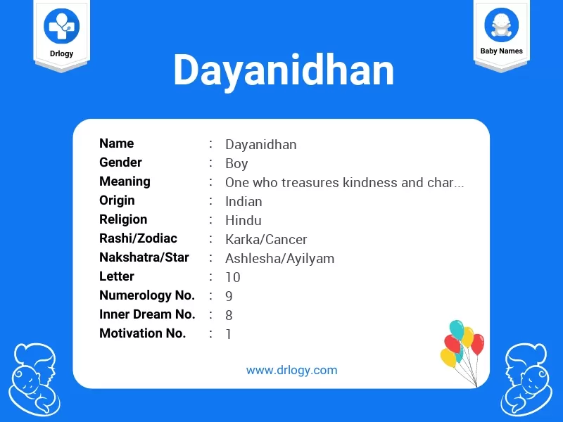 Dayanidhan Name Meaning