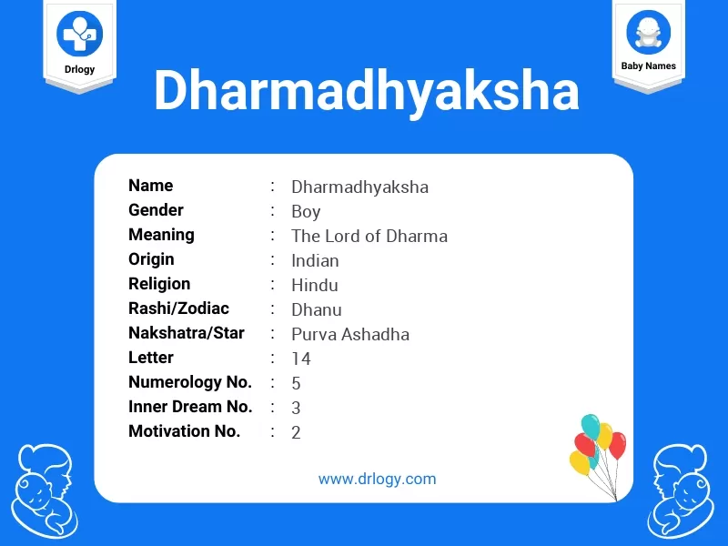 Dharmadhyaksha Name Meaning