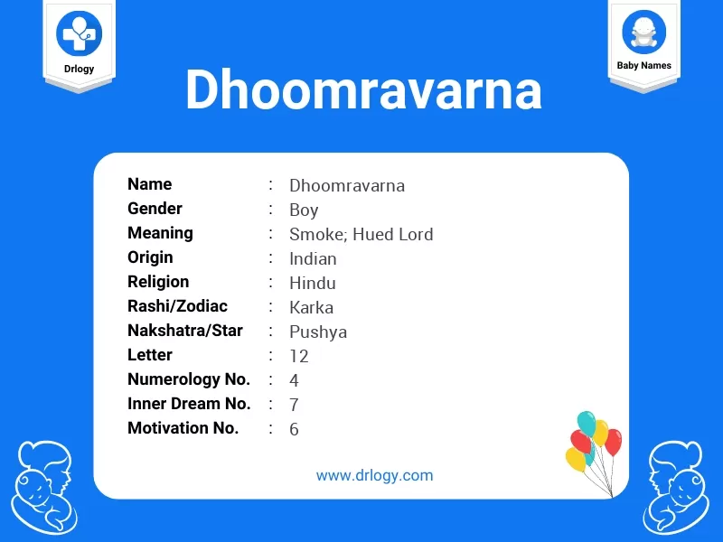 Dhoomravarna Name Meaning