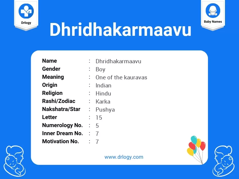Dhridhakarmaavu Name Meaning