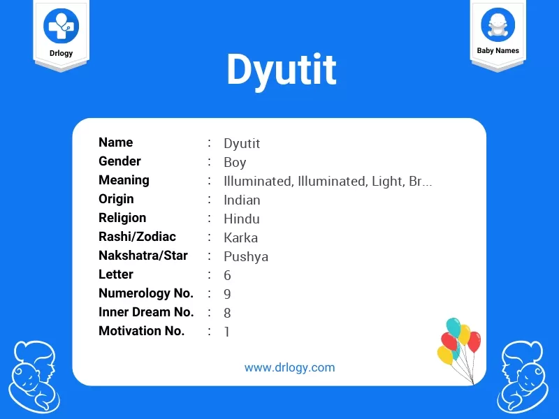Dyutit Name Meaning