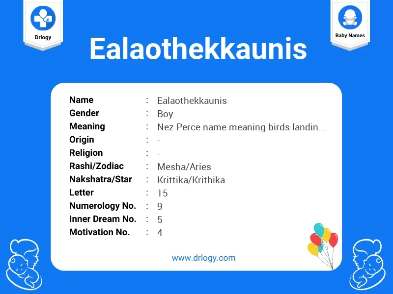 Ealaothekkaunis Name Meaning