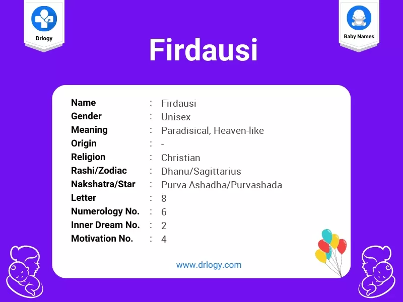 Firdausi Name Meaning