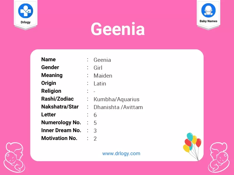 Geenia Name Meaning