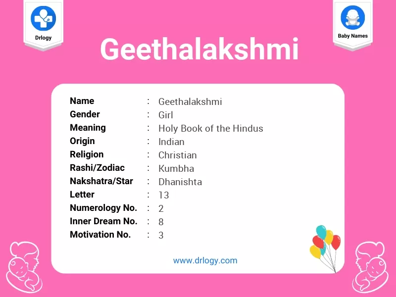 Geethalakshmi Name Meaning