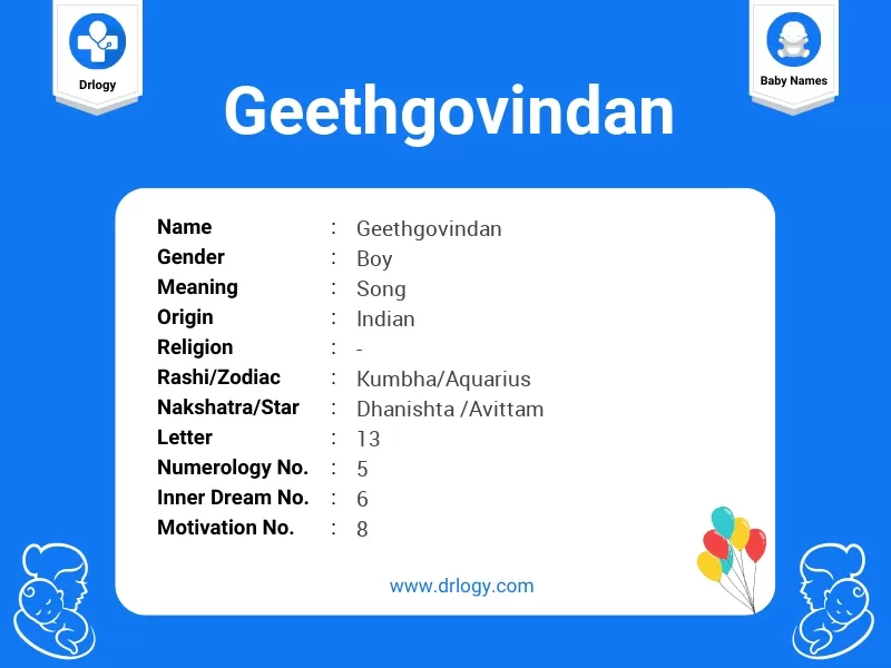 Geethgovindan Name Meaning