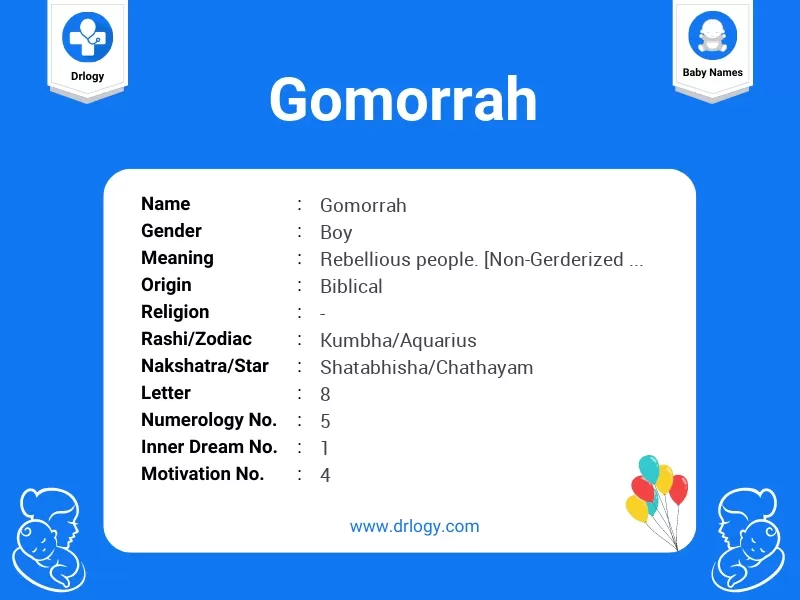 Gomorrah Name Meaning