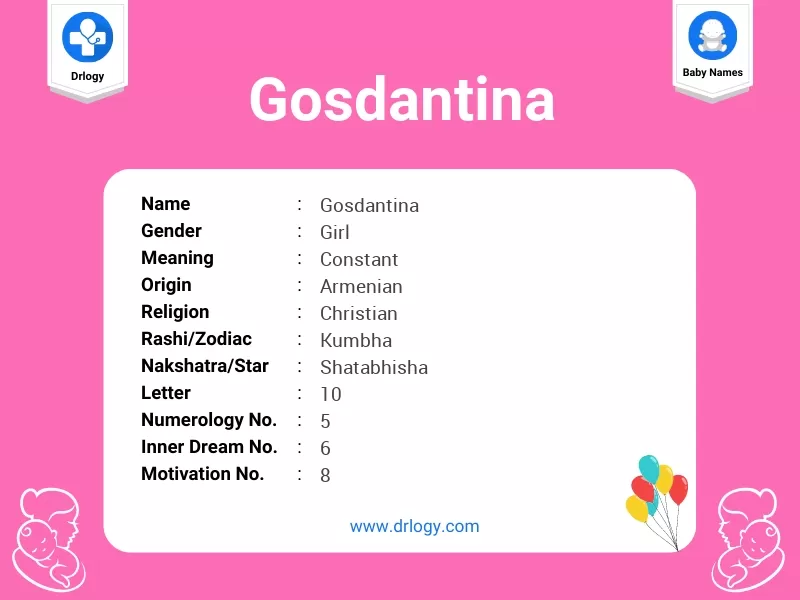 Gosdantina Name Meaning