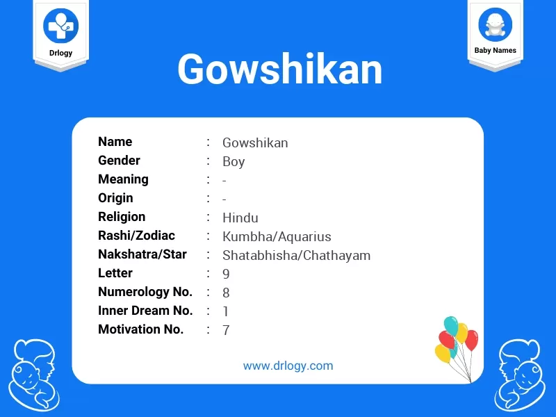 Gowshikan Name Meaning