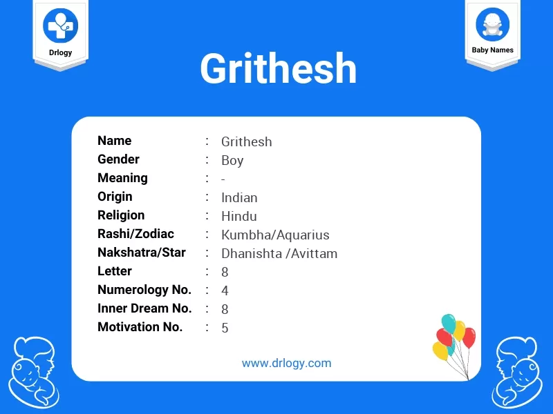 Grithesh Name Meaning