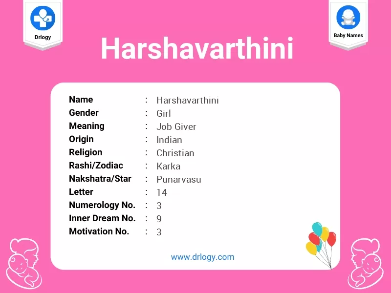 Harshavarthini Name Meaning
