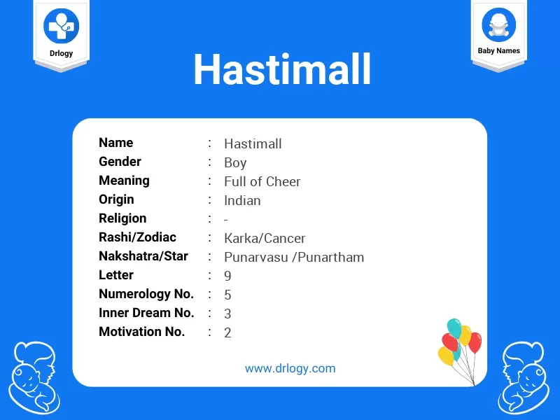 Hastimall Name Meaning