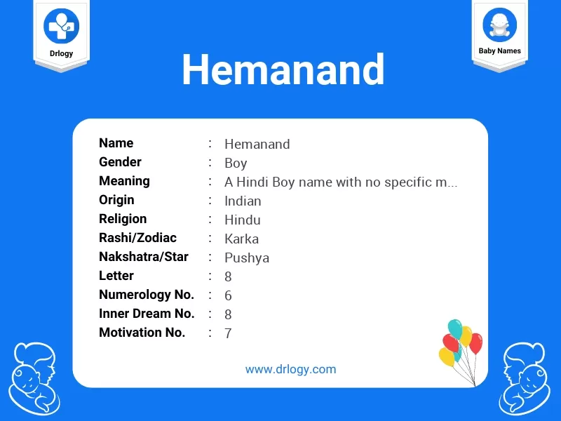 Hemanand Name Meaning