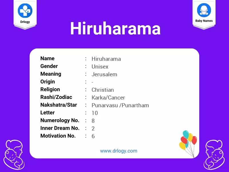 Hiruharama Name Meaning